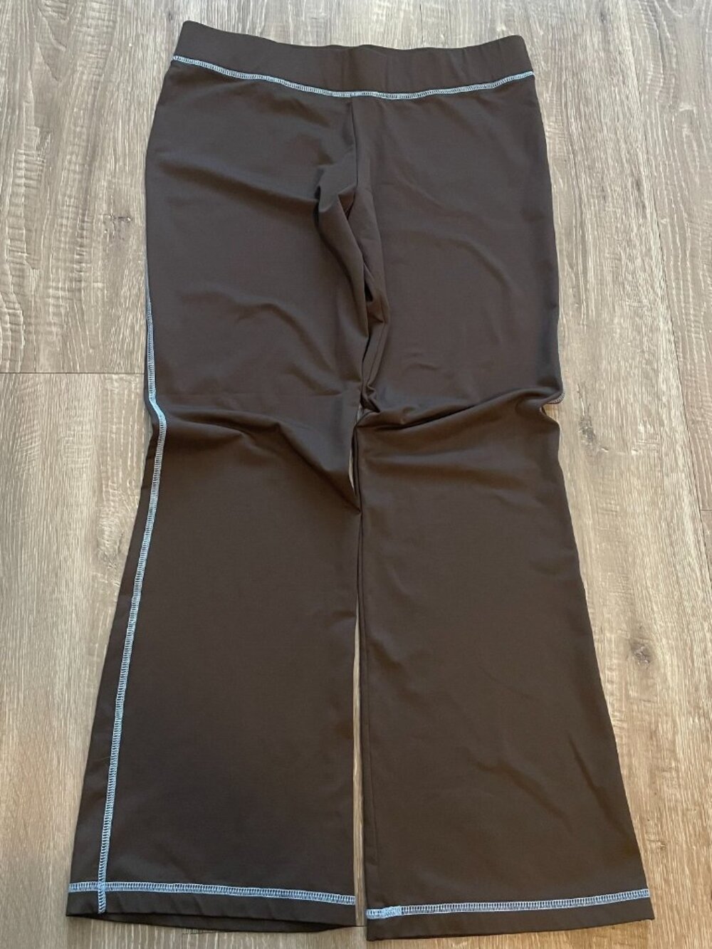 City Tech Leggings Women's Size XL Brown High Rise Flared Activewear Bottom